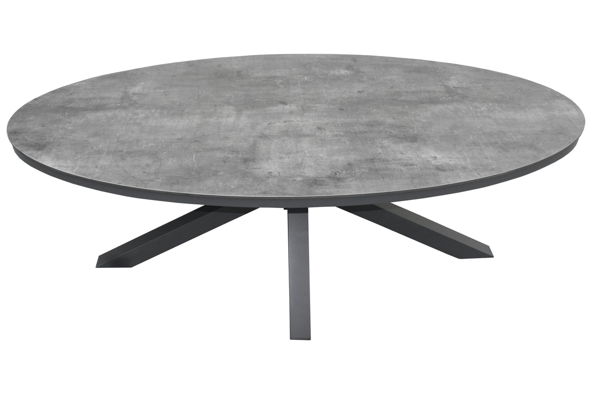 Lifestyle Brescia ovaal HPL tafel 220x115cm antraciet
