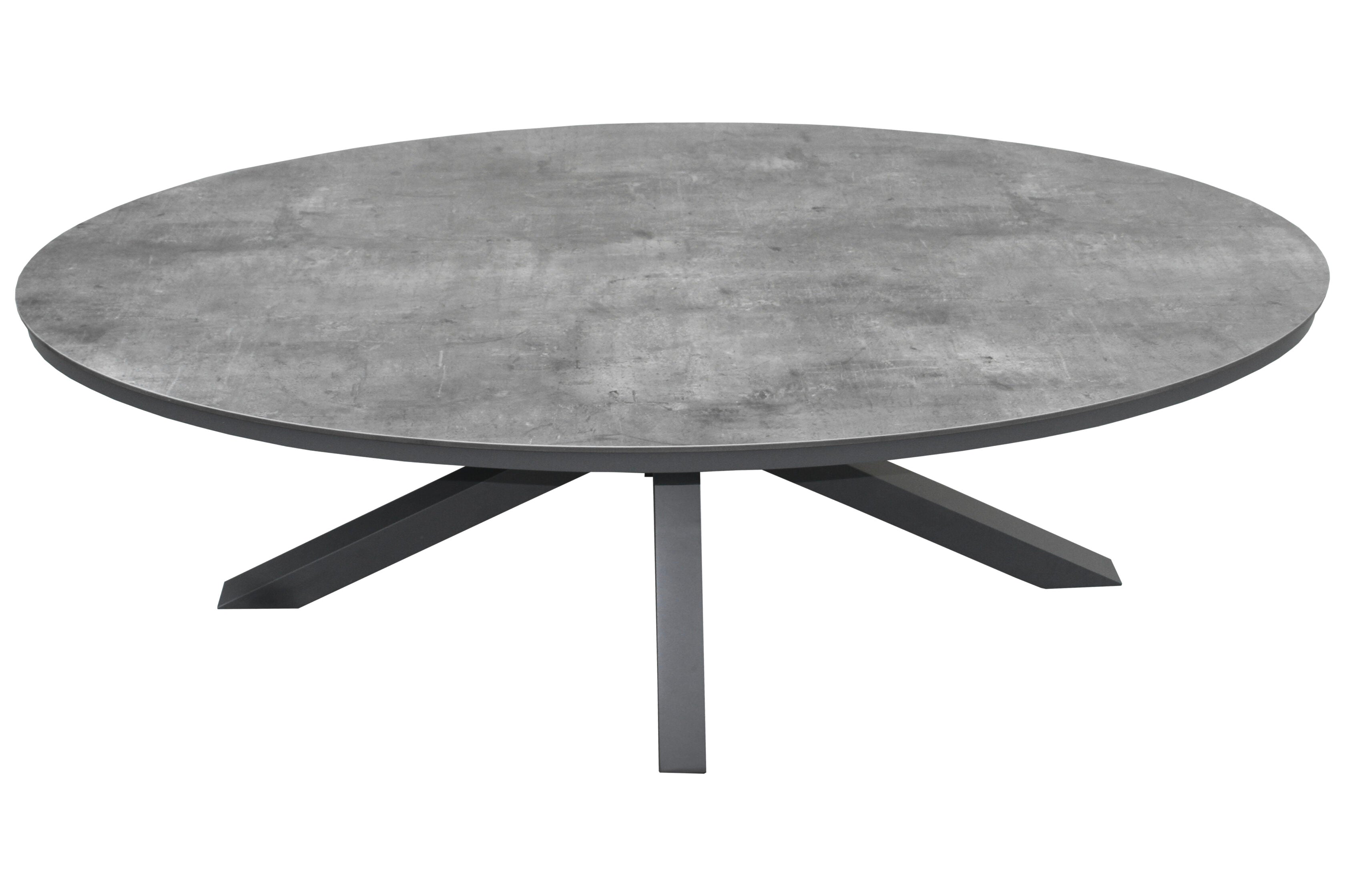 Lifestyle Brescia ovaal HPL tafel 220x115cm antraciet