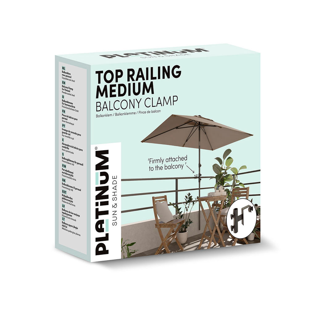 Platinum top railing 11cm, Ø38mm antraciet