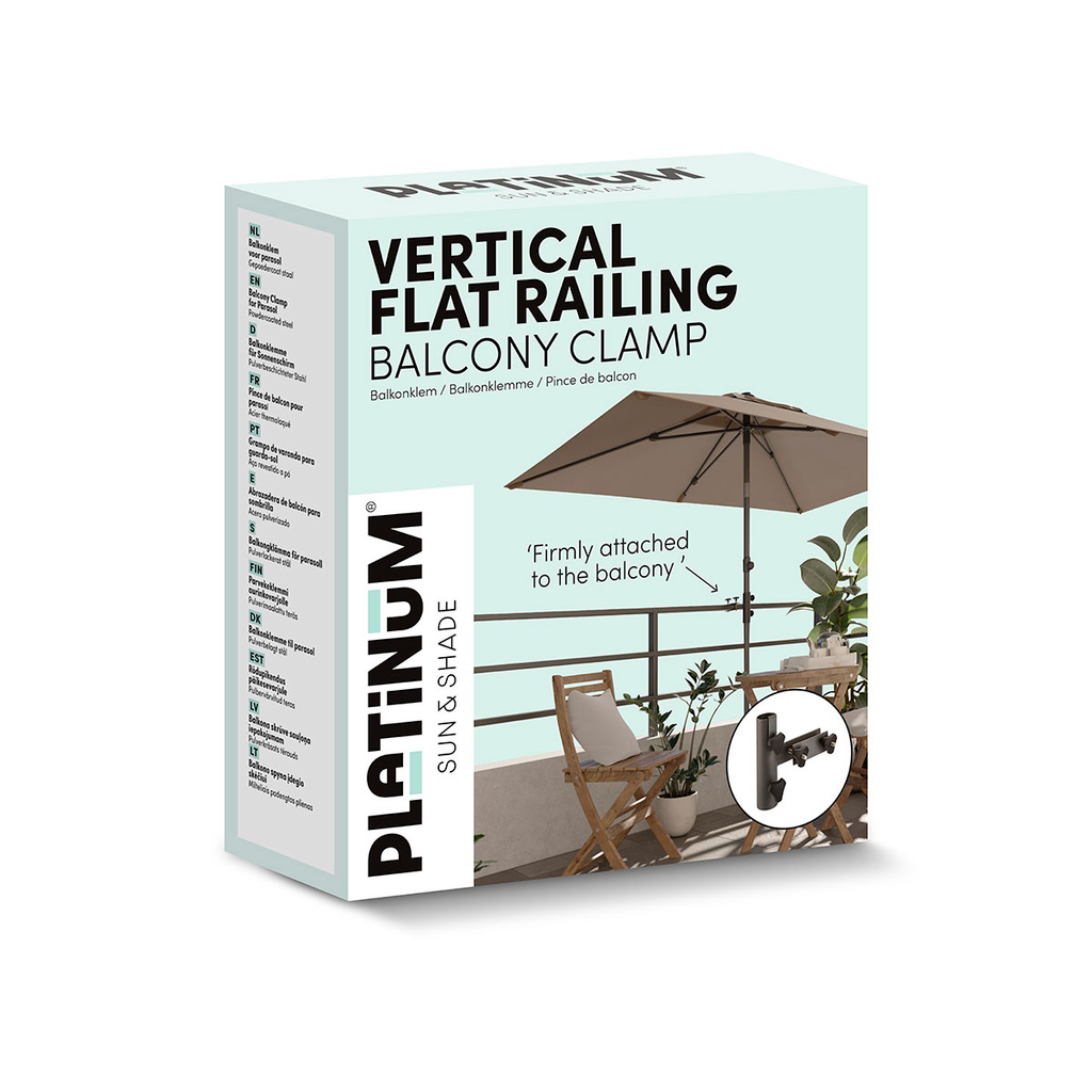 Platinum Vertical flat railing, Ø38mm antraciet