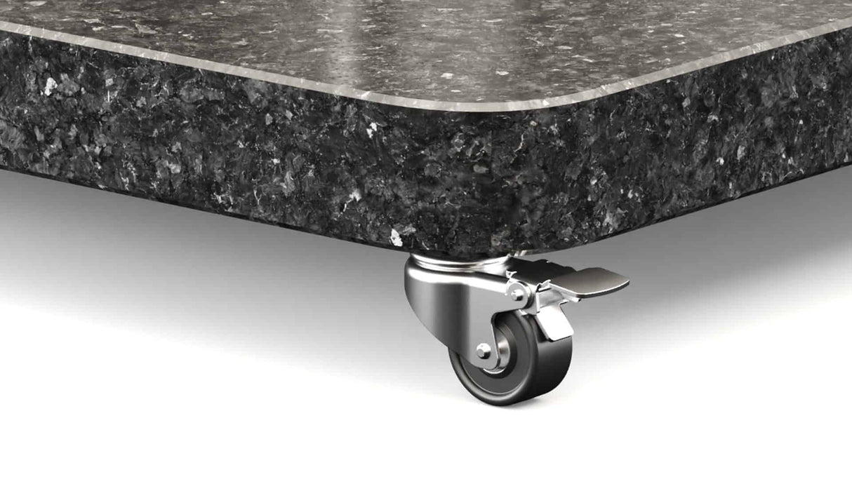 Platinum Ancona round edge 90kg Anthracite grey polished Graniet
