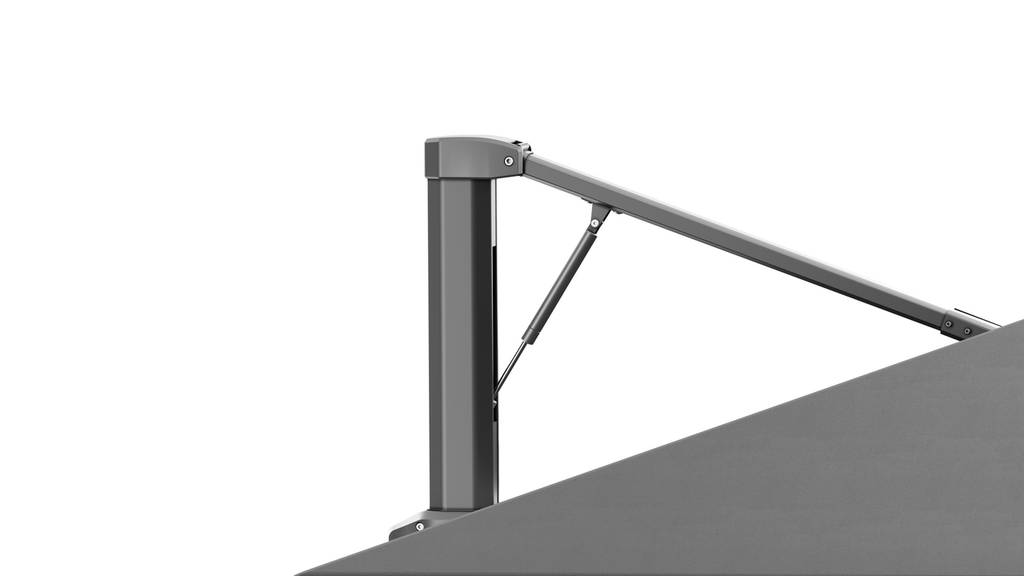 Platinum Beaufort premium 320x320cm antraciet frame Manhattan doek