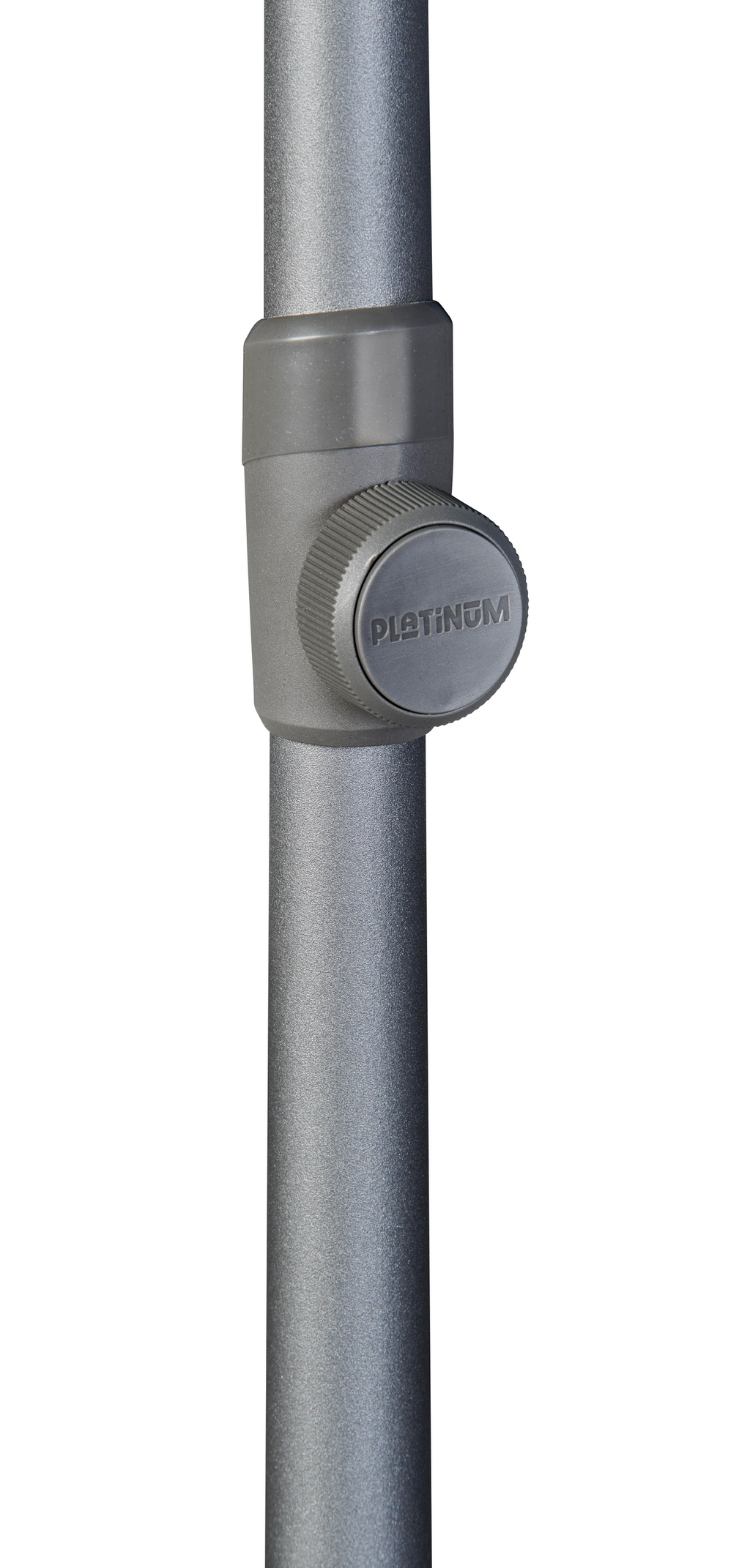 Platinum stokparasol Lisboa 210x150 antraciet frame licht grijs doek