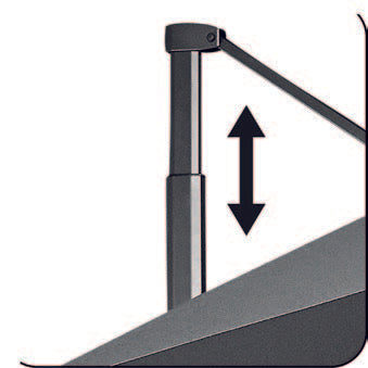 Platinum Challenger T¹ Telescope Premium 350x350cm Antra frame Faded Black doek