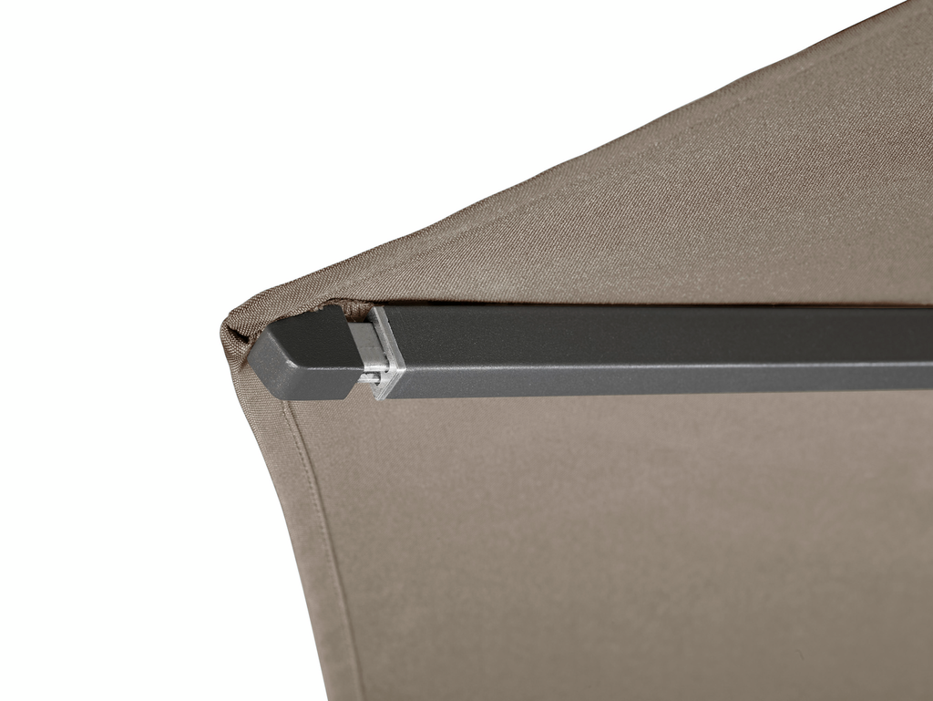 Platinum Riva Ø300 antraciet frame taupe doek