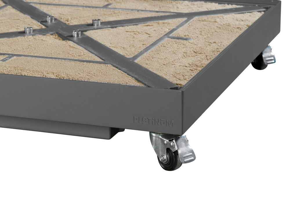 Platinum Ceramica 40kg vulbare parasolvoet met zwenkwielen voor middenstokparasols 6100