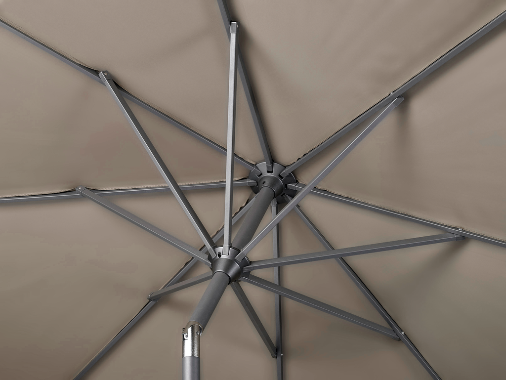 Platinum Riva Ø300 antraciet frame taupe doek