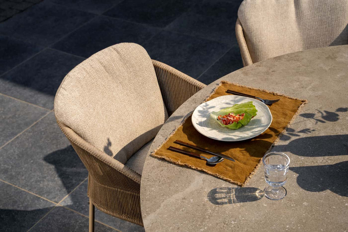 Taste 4SO Prado eettafel keramisch tafelblad barrel latte 300 x 110 cm