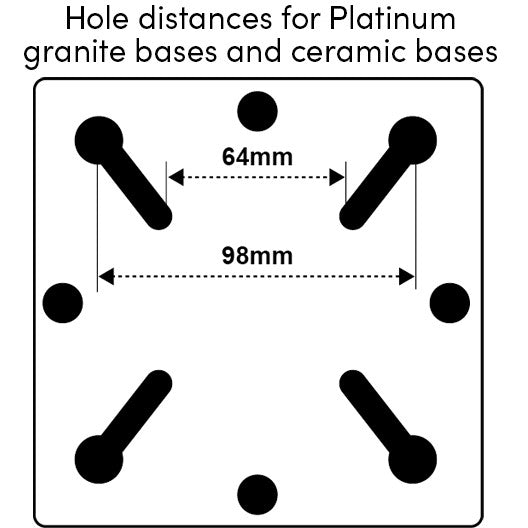 Platinum in-groud base adaptor antraciet