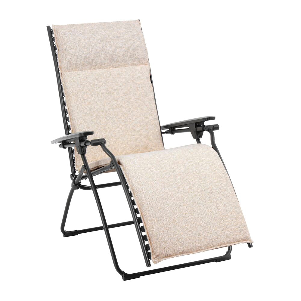 Lafuma Evolution Nikson gepolsterde Zero-Gravity Relaxstoel creme tube noir
