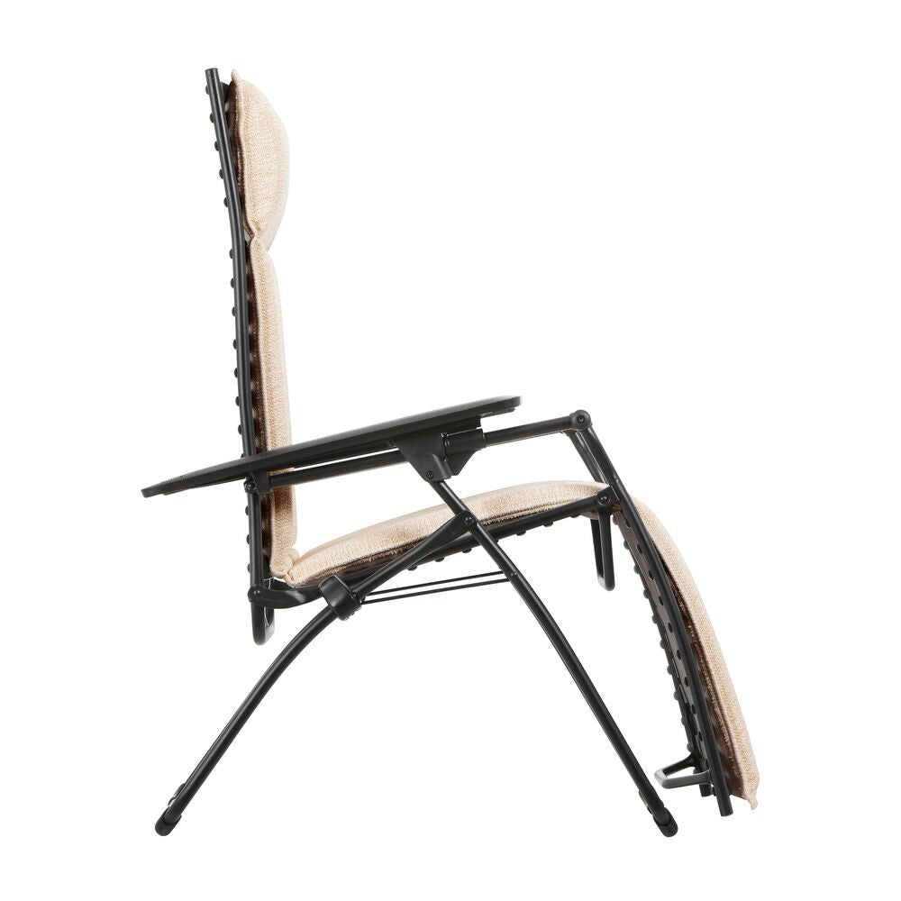 Lafuma Evolution Nikson gepolsterde Zero-Gravity Relaxstoel creme tube noir