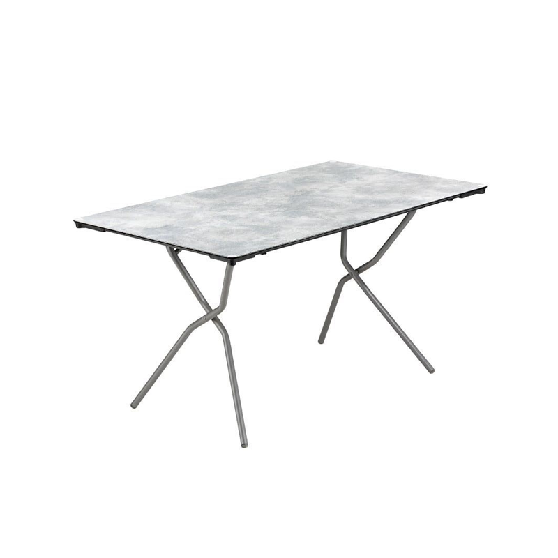 Lafuma Tafel RECHTHOEKIG 110x68 cm MER DU NORD Plateau HPL 6 mm Ciment Titane LFM5105-9815