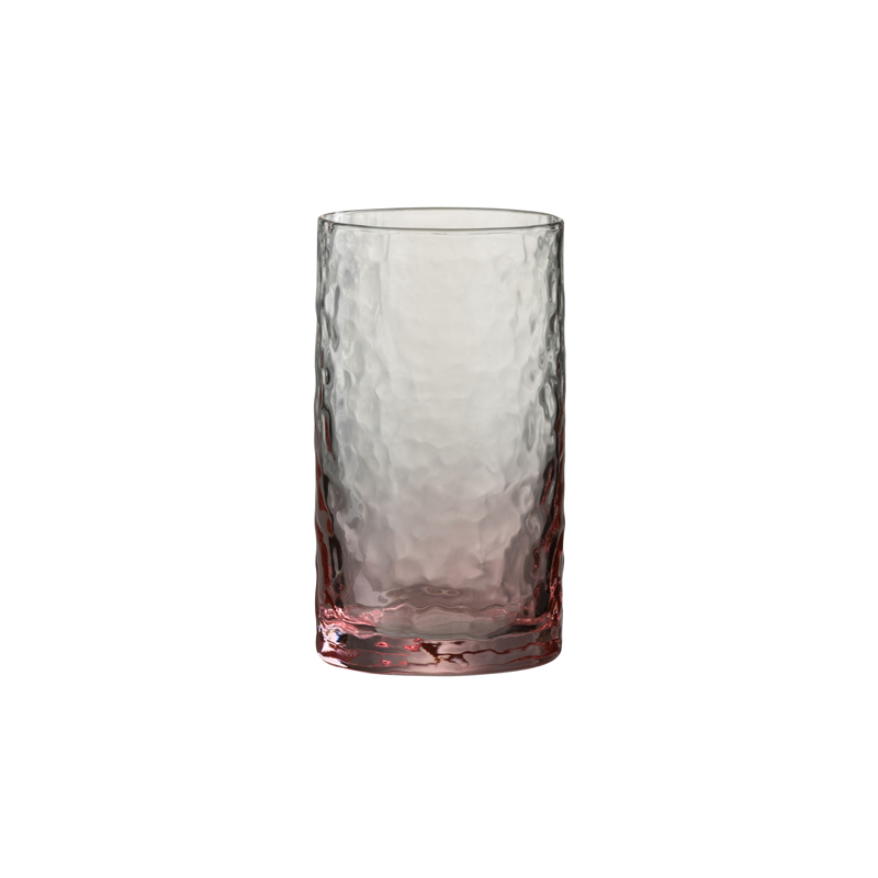 Lifestyle DRINKGLAS ONEFFEN GLAS ROZE (7x7x13.5cm)