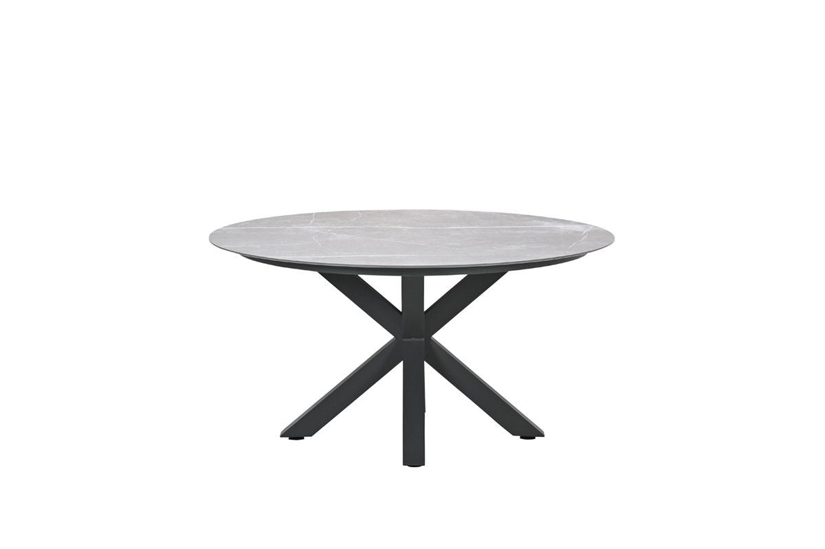 Garden Impressions Lowland tafel 120cm rond antraciet frame centostone sicillian grey