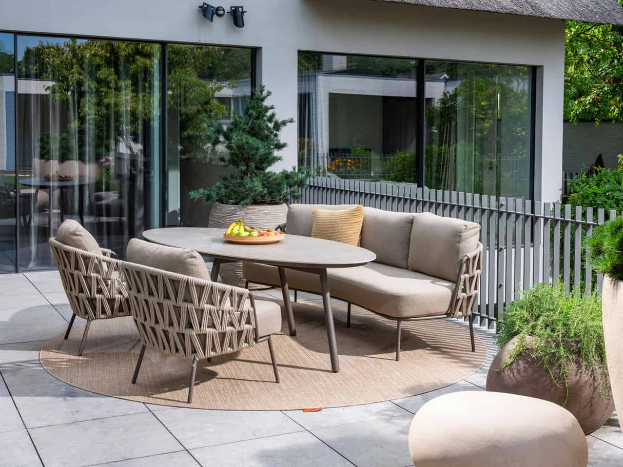 4 Seasons Outdoor Mallorca 3-zits low dining bank incl. 4 kussens