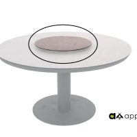 Apple Bee Melville lazy susan dia 60cm, sintered stone Light Grey