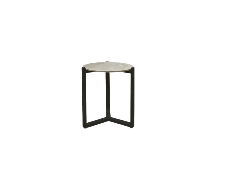 Applebee Monaco coffee table dia. 45x48h cm, base alu Black, top HPMS Cream