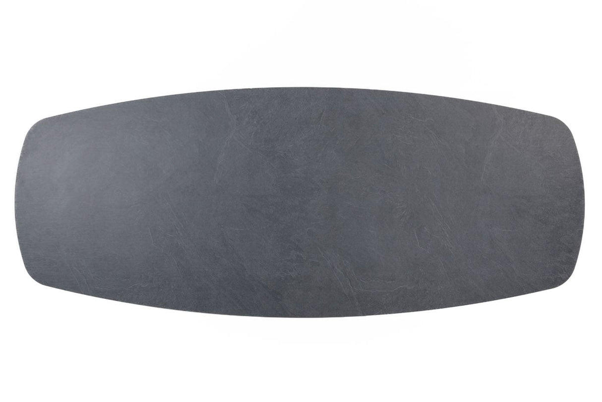 4 Seasons Outdoor Montana tafel barrel HPL slate antraciet 280 x 113 cm