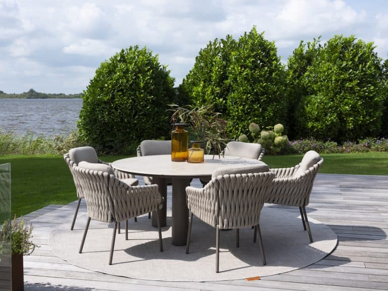 4 Seasons Outdoor Montera dining + Arizona tafel keramisch blad 160 Ø cm