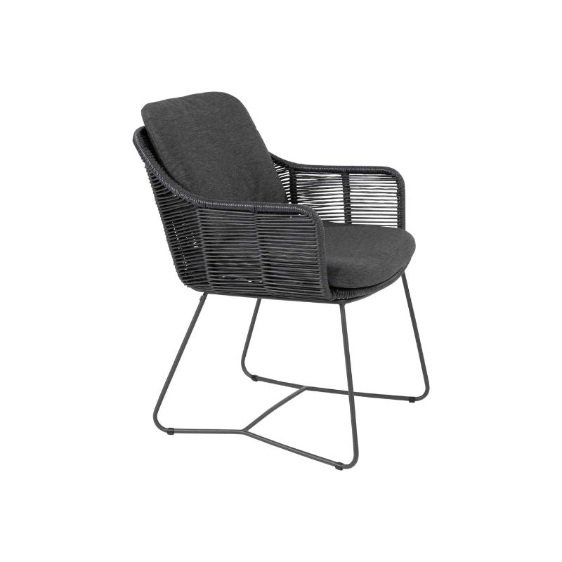 Taste 4SO Belmond dining stoel antraciet incl. 2 kussens