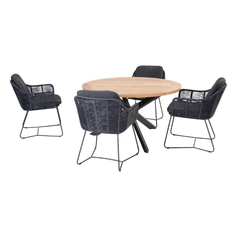 Taste 4SO Belmond dining stoel antraciet incl. 2 kussens