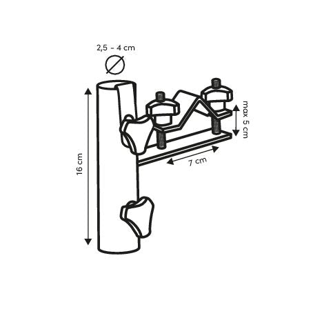 Platinum Horizontal round railing Ø38mm antraciet