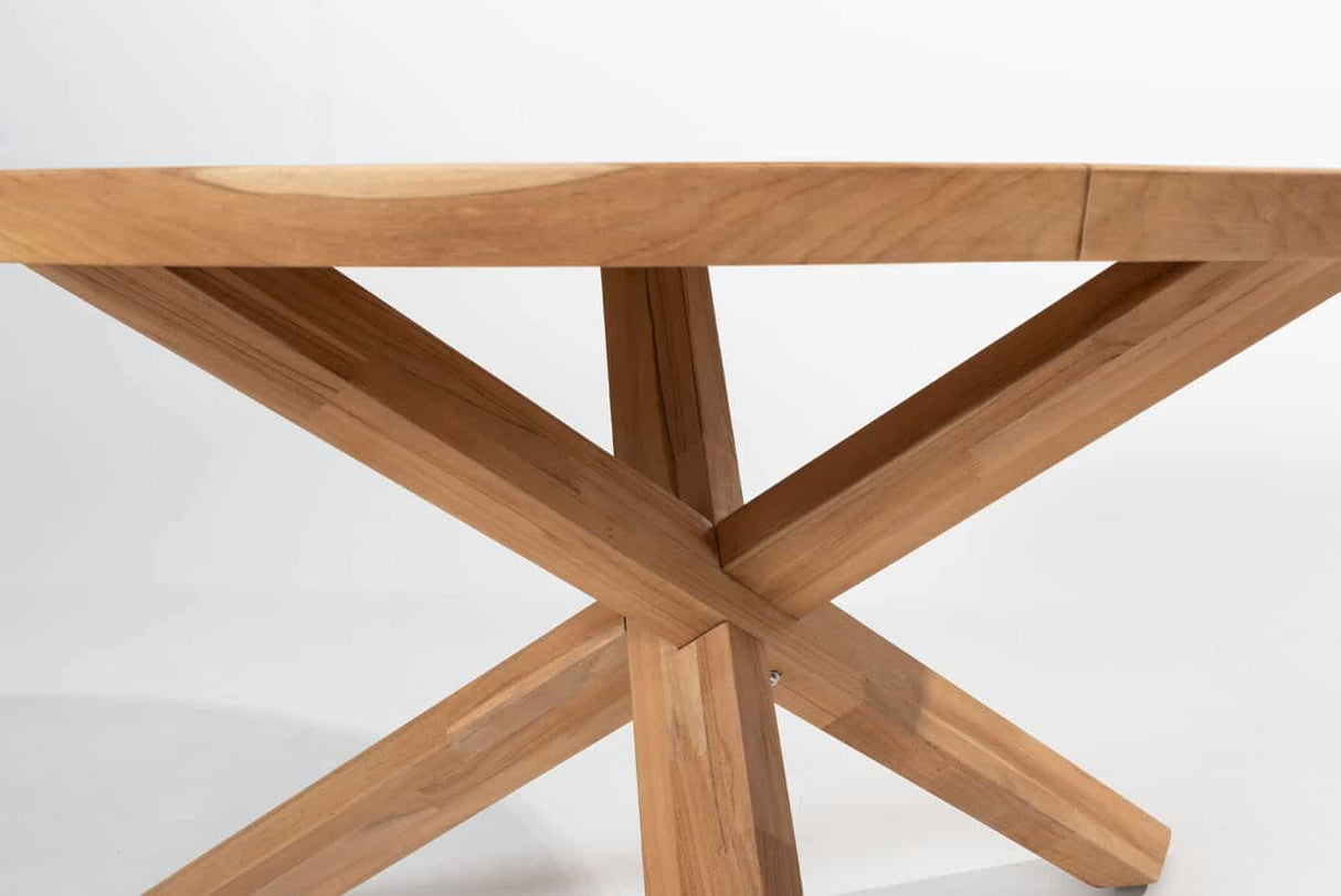 4 Seasons Outdoor Murcia dining latte + Taste 4SO Prado teak tafel 130 Ø cm