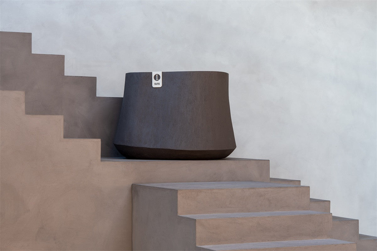 Luca Lifestyle Rondello Pot 74cm– Ash Brown