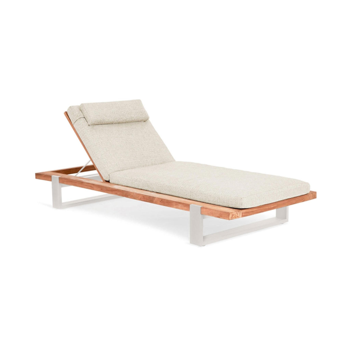 Suns Nardo lounger Camel sand/ naturel new teak (excl kussen)