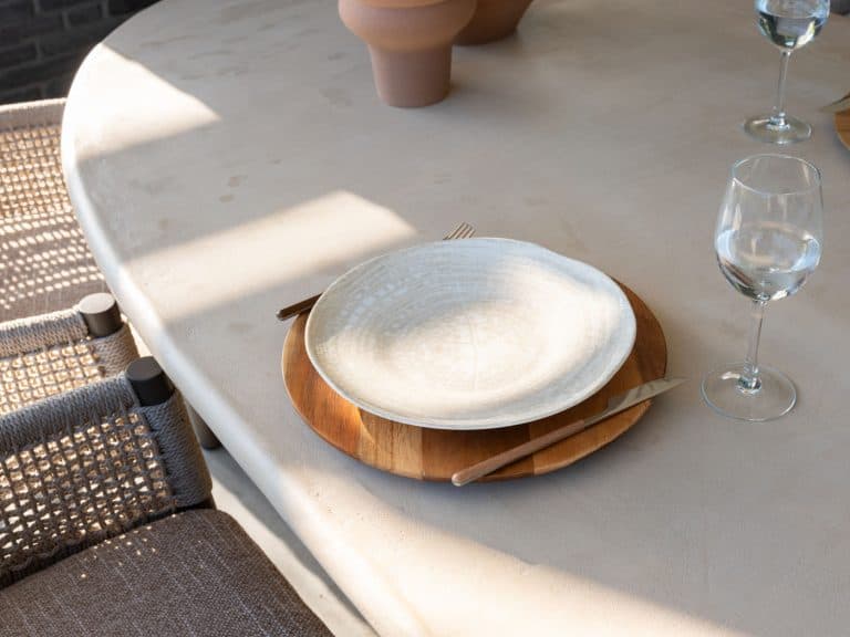 4 Seasons Outdoor Hampton low dining eettafel mortex 160 cm Ø (H69)