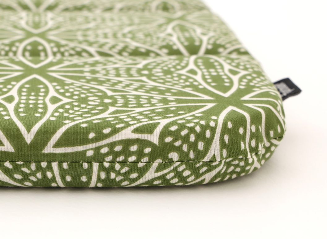 Hartman Fleur groen 41x40x3cm zitkussen Delphine