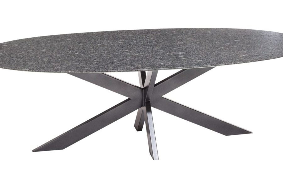 Garden Impressions Berlijn dining tafel ovaal 220x110xH75cm pearl grey satinado