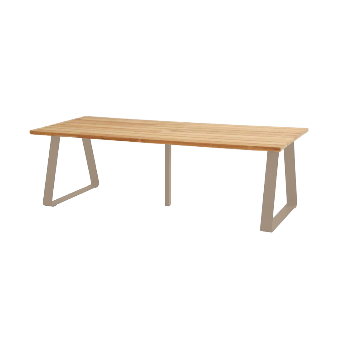 Taste 4SO Basso teak tafel 240x100cm met latte onderstel