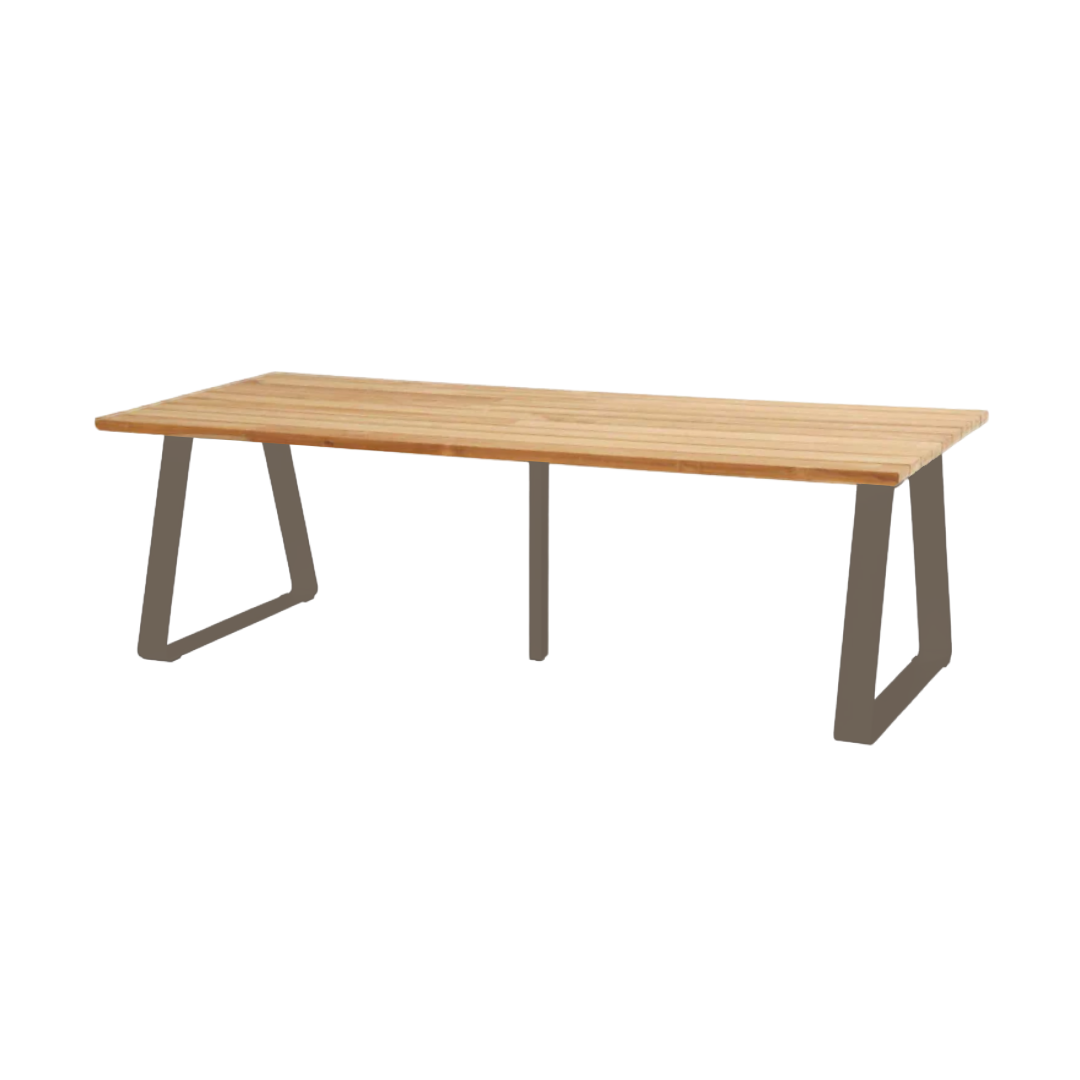 Taste 4SO Basso teak tafel 240x100cm met terre onderstel
