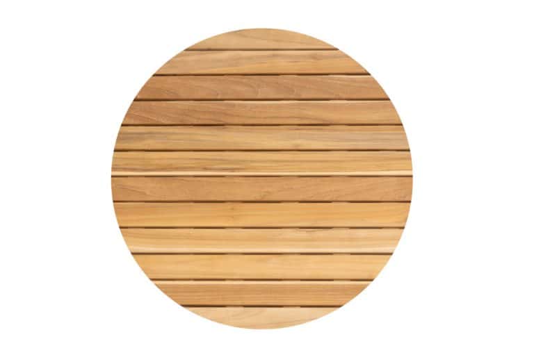 Taste 4SO Rhodos chaise lounge bank + 4 Seasons Outdoor Verdi salontafel teak 73 Ø cm