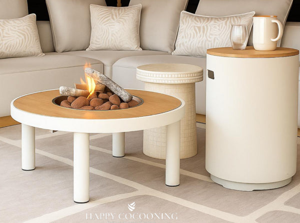 Happy Cocooning Riviera table 80cm Oyster Beige
