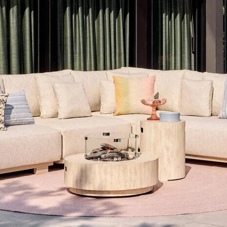 Happy Cocooning Estate cocoon table round 76cm Travertine