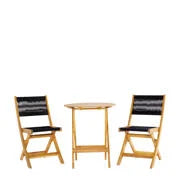 Sens-line Lanzarote bistro set zwart