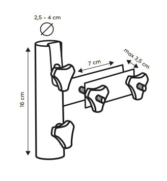 Platinum Vertical flat railing, Ø38mm antraciet