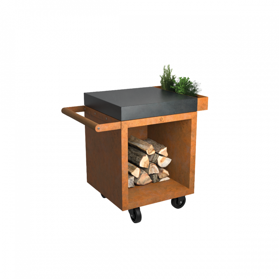 OFYR Mise en Place Table Corten 65 PRO Ceramic Dark Grey