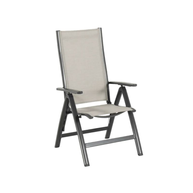 Hartman standenstoel Troy volledig aluminium verstelbaar beige textilene antraciet frame