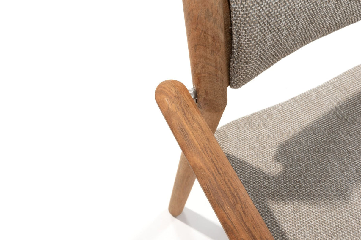 4 Seasons Outdoor Levi stapelbare dining stoel teak incl. 2 kussens