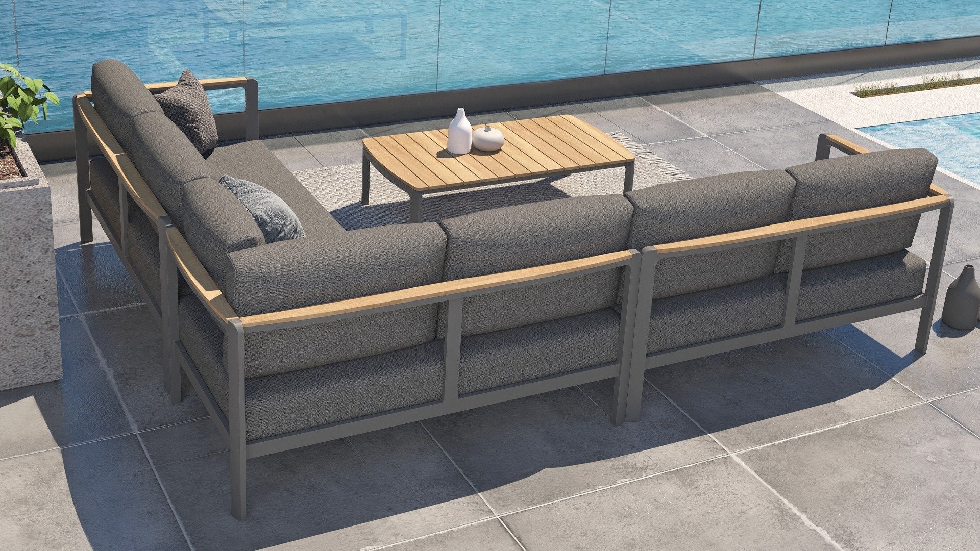 Taste 4SO Cortina Loungeset 3-delig+hoekkussen Excl Tafel