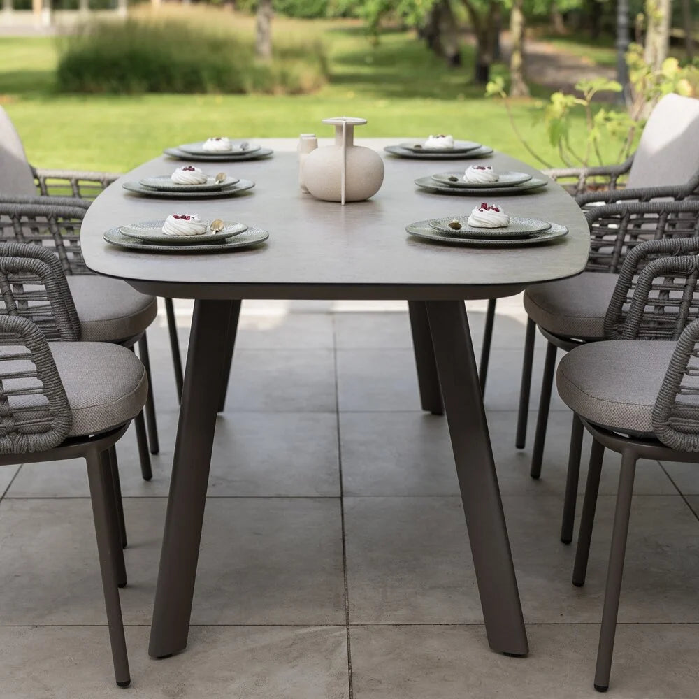 Taste 4SO Manolo eettafel terre met printed keramiek top 240 x 103 cm
