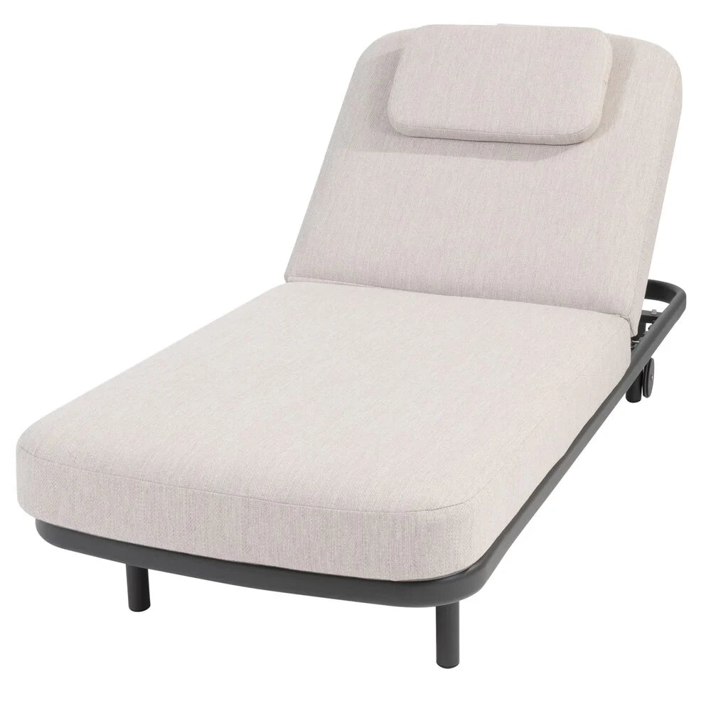 Taste 4SO Milano ligbed antraciet incl. kussen en hoofdsteun