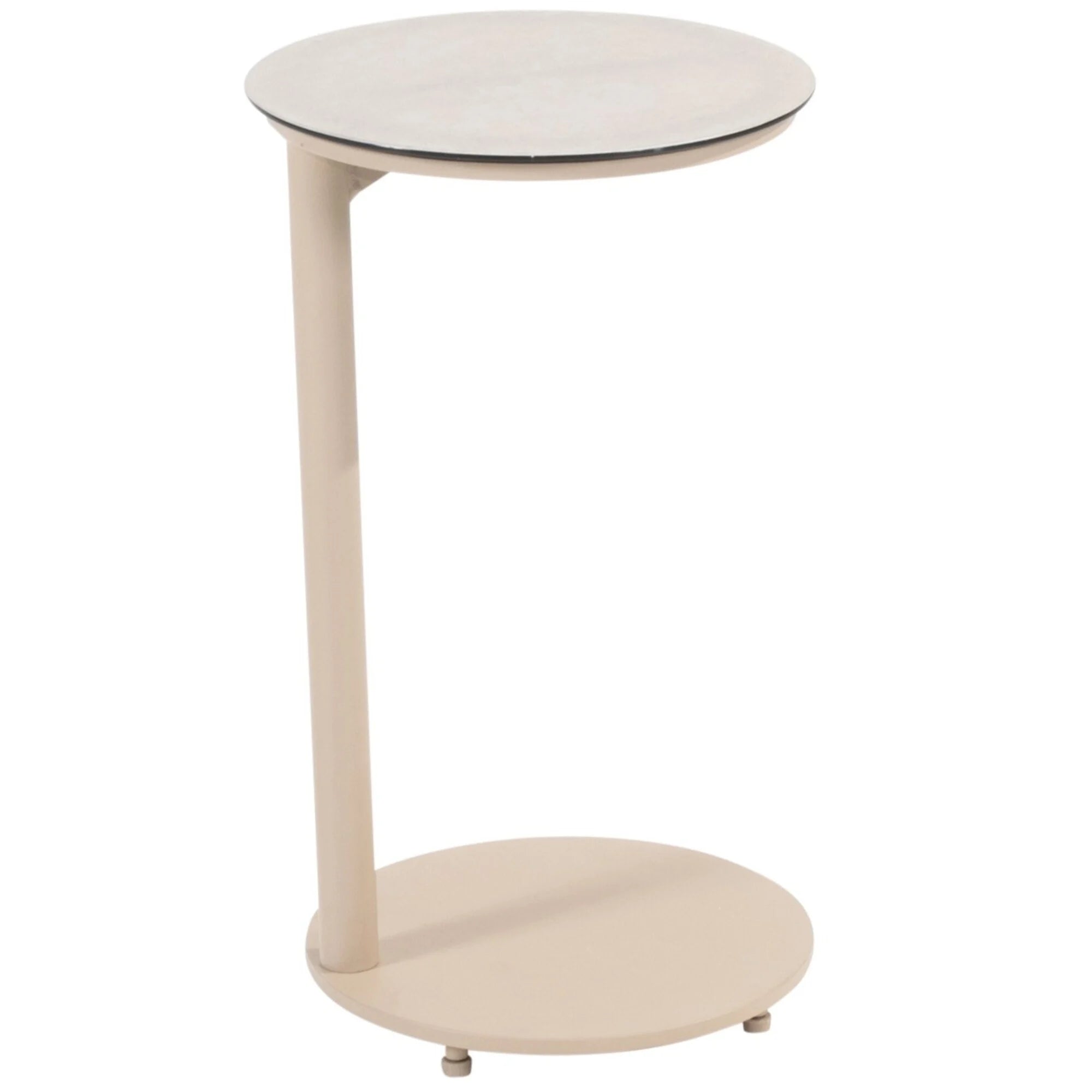 Taste 4SO Vic bijzettafel latte met printed keramiek top 30 cm Ø (H 50)