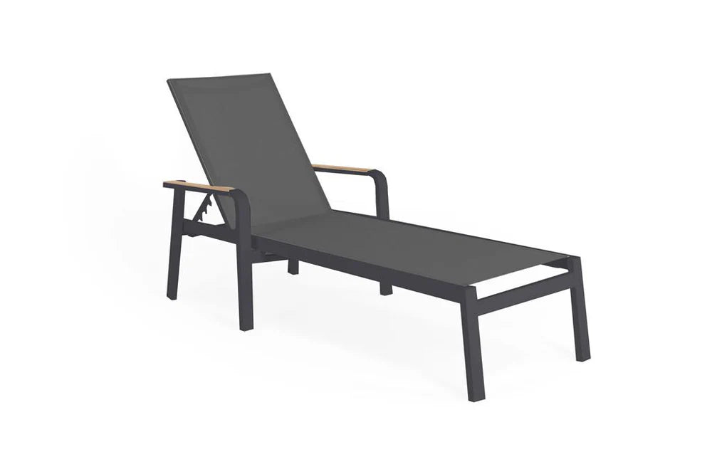 Suns Tutti lounger MRG antraciet frame/ grijs textileen