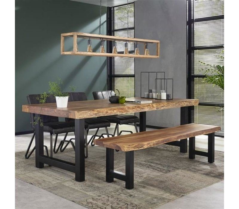 Lifestyle Eetkamerbank boomstam 190/ massief acaci