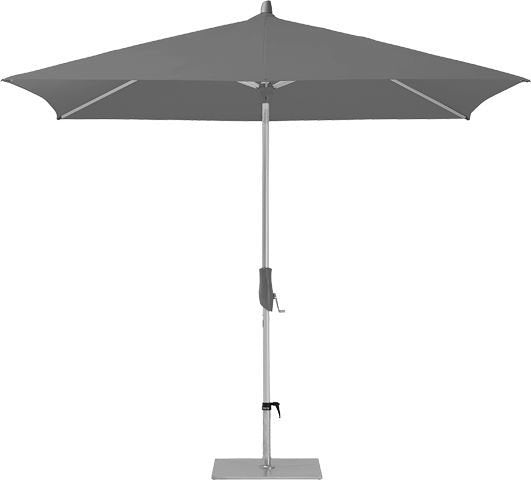 Glatz Parasol Alu Twist easy 250x200 cm Stone Grey