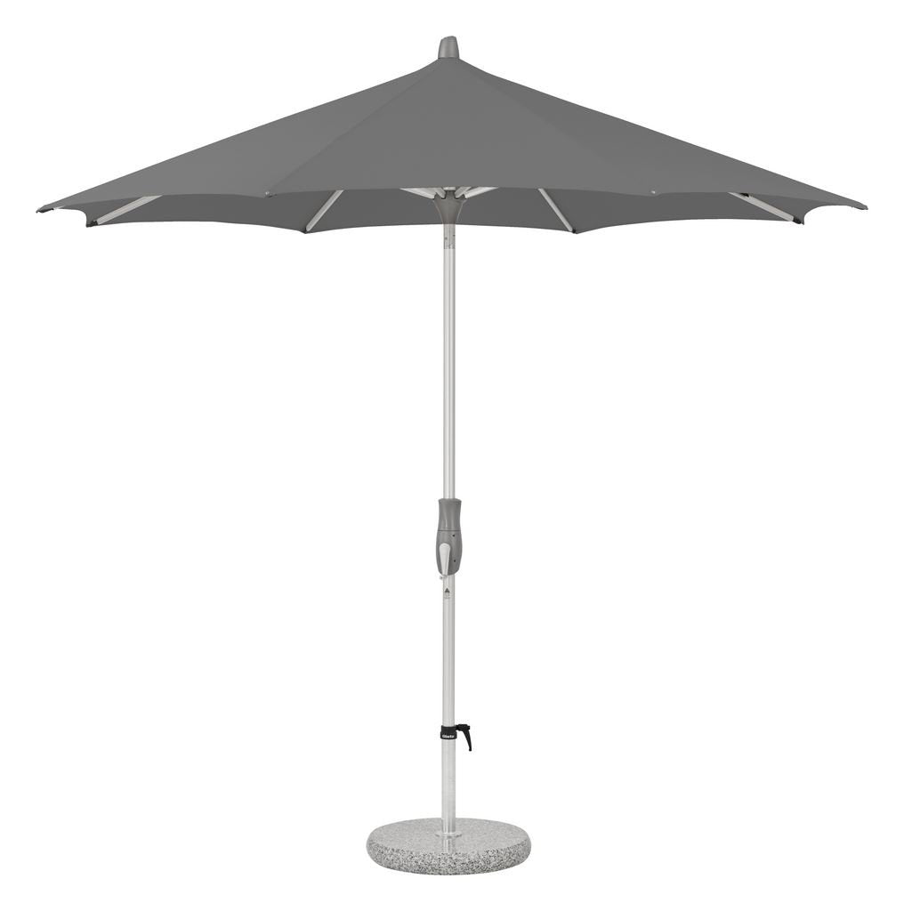 Glatz Parasol Alu-Twist Easy Ø300cm Stone Grey